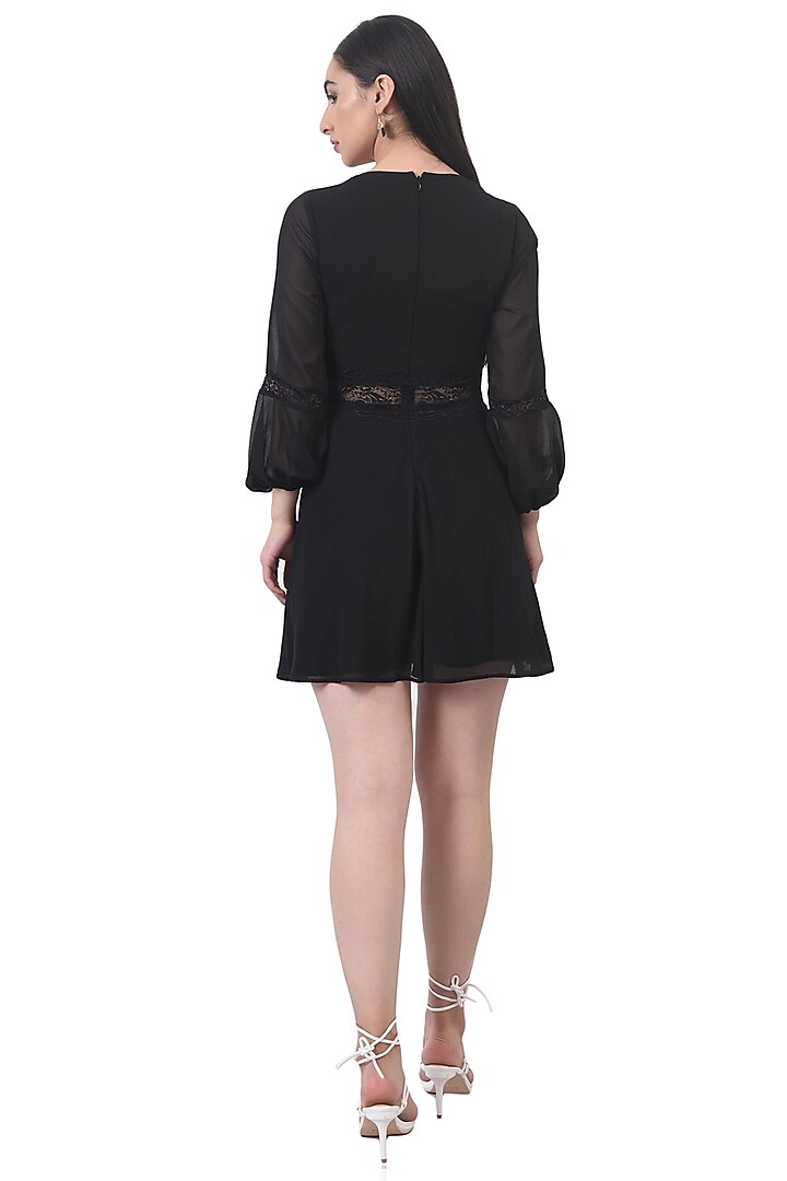 Black A-line Mini Summer Dress by Attic Salt at Pernia's Pop Up Shop