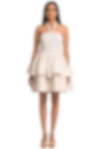 White Schiffli Mini Dress by Attic Salt