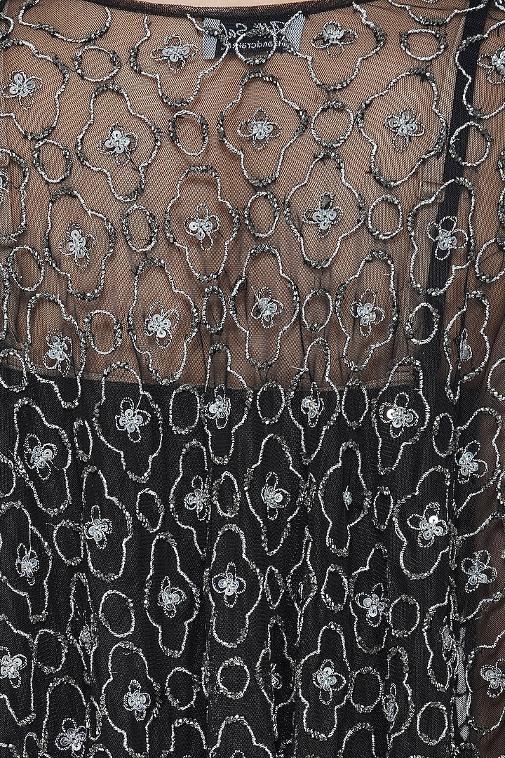 Black Beaded Embellished Shrug by Attic Salt at Pernia's Pop Up Shop