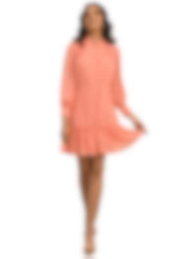 Pink Georgette Shirt Dress by Attic Salt at Pernia's Pop Up Shop