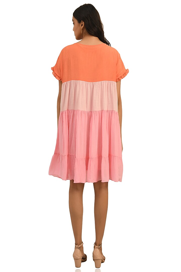 Multi-Colored Viscose Summer Dress With Color-Blocking by Attic Salt at Pernia's Pop Up Shop