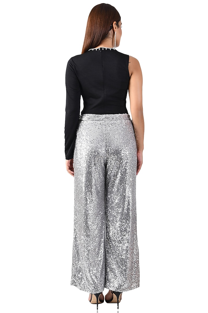 Black Poly Knit Bodysuit by Attic Salt at Pernia's Pop Up Shop