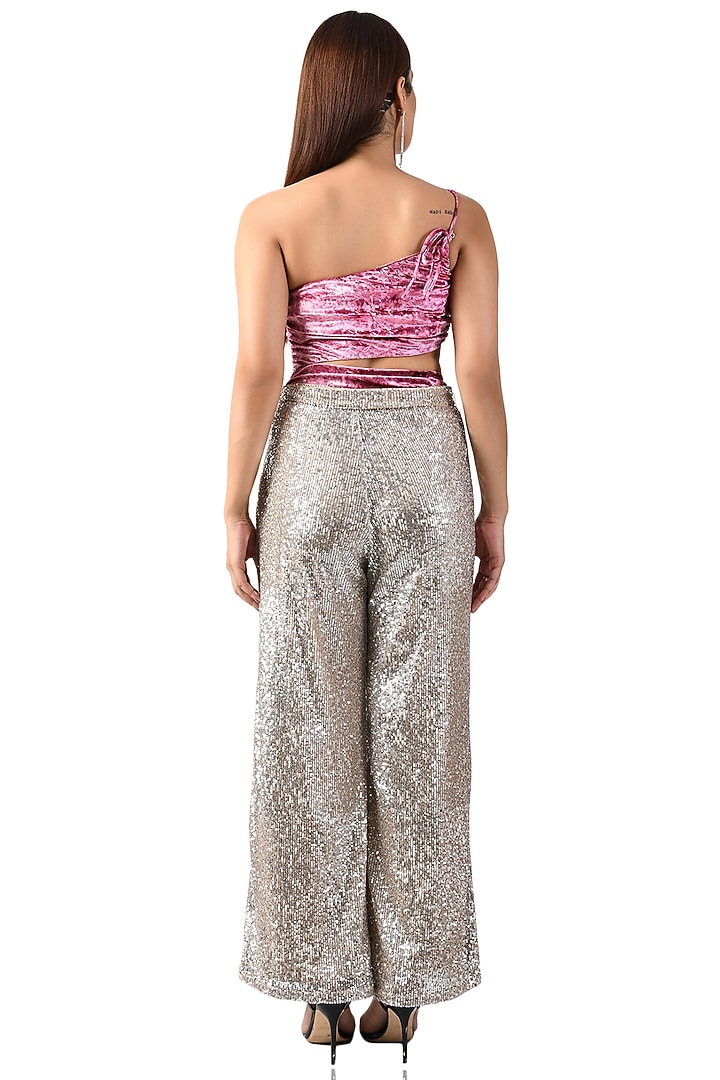 Viola Pink One-Shoulder Bodysuit by Attic Salt at Pernia's Pop Up Shop