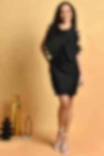 Black Taffeta Mini Summer Dress by Attic Salt at Pernia's Pop Up Shop