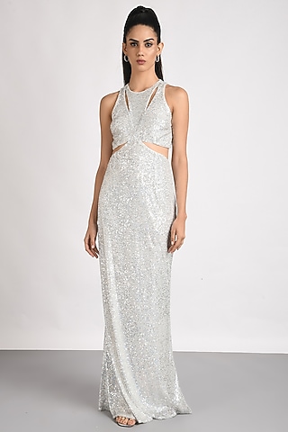 White Tulle Maxi Dress by Attic Salt