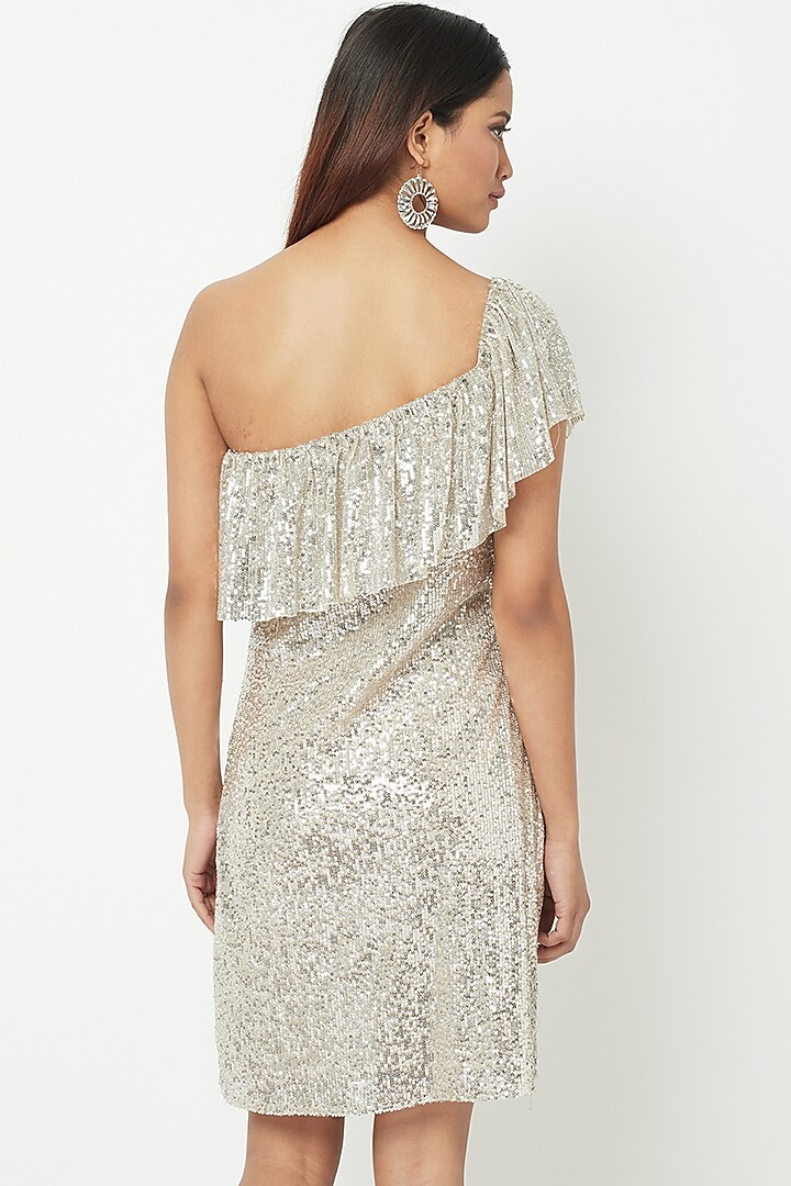 White Sequined Tulle Mini Summer Dress by Attic Salt at Pernia's Pop Up Shop
