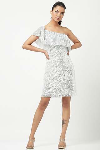 White Tulle Mini Dress by Attic Salt