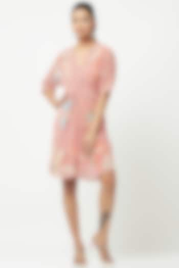 Pink Embroidered Mini Dress by Attic Salt at Pernia's Pop Up Shop