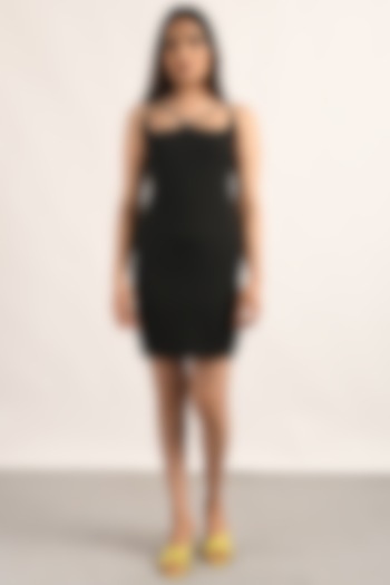 Black Crepe Mini Summer Dress by Attic Salt at Pernia's Pop Up Shop