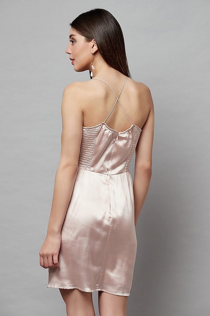 Nude Satin Summer Dress by Attic Salt at Pernia's Pop Up Shop