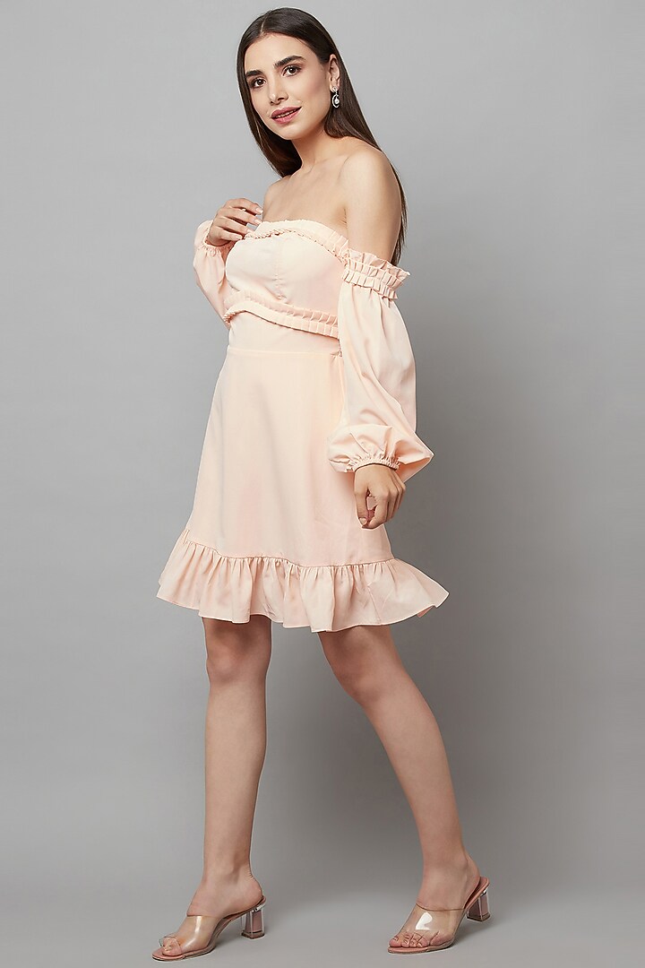 Peach Crepe Summer Dress by Attic Salt at Pernia's Pop Up Shop