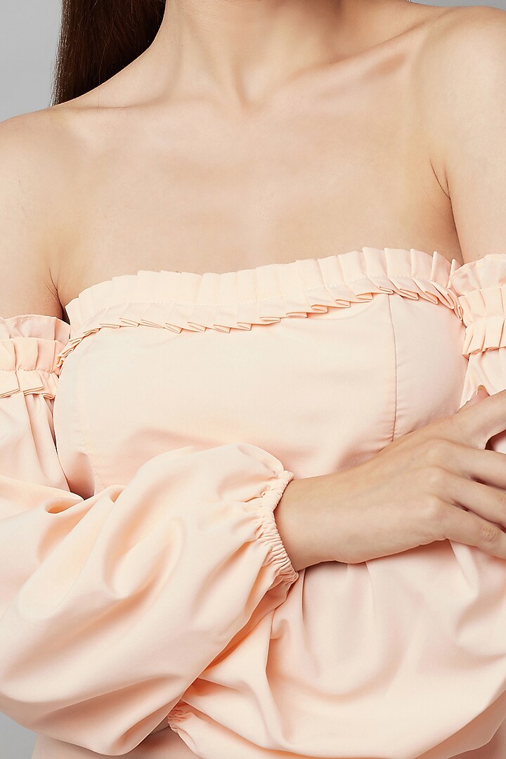 Peach Crepe Summer Dress by Attic Salt at Pernia's Pop Up Shop