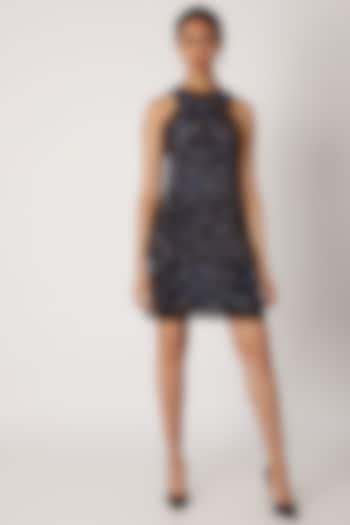 Black Embellished Stretchable Summer Dress by Attic Salt at Pernia's Pop Up Shop