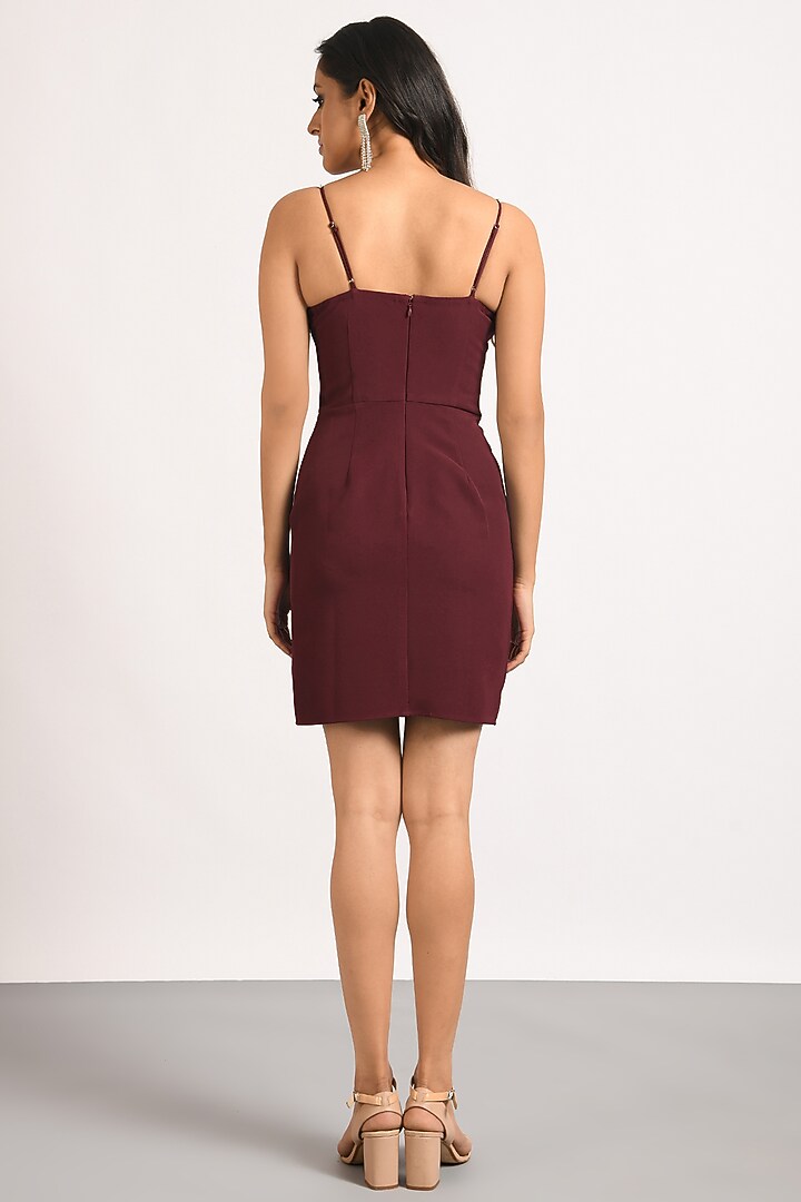 Wine Banana Crepe Summer Dress by Attic Salt at Pernia's Pop Up Shop