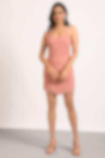 Pink Viscose Georgette Mini Summer Dress by Attic Salt at Pernia's Pop Up Shop