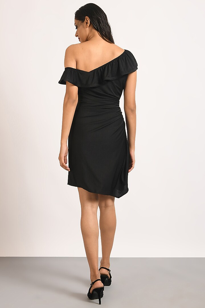 Black One-Shoulder Summer Dress by Attic Salt at Pernia's Pop Up Shop