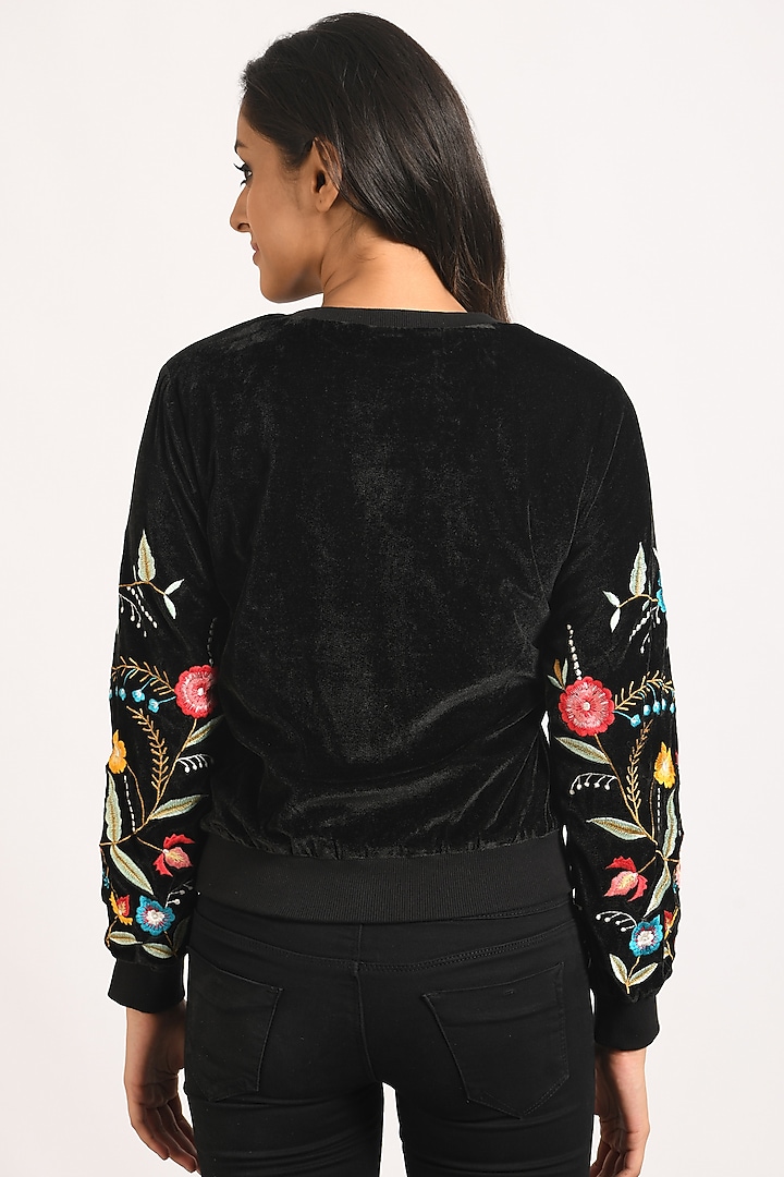 Black Velvet Sweatshirt by Attic Salt at Pernia's Pop Up Shop