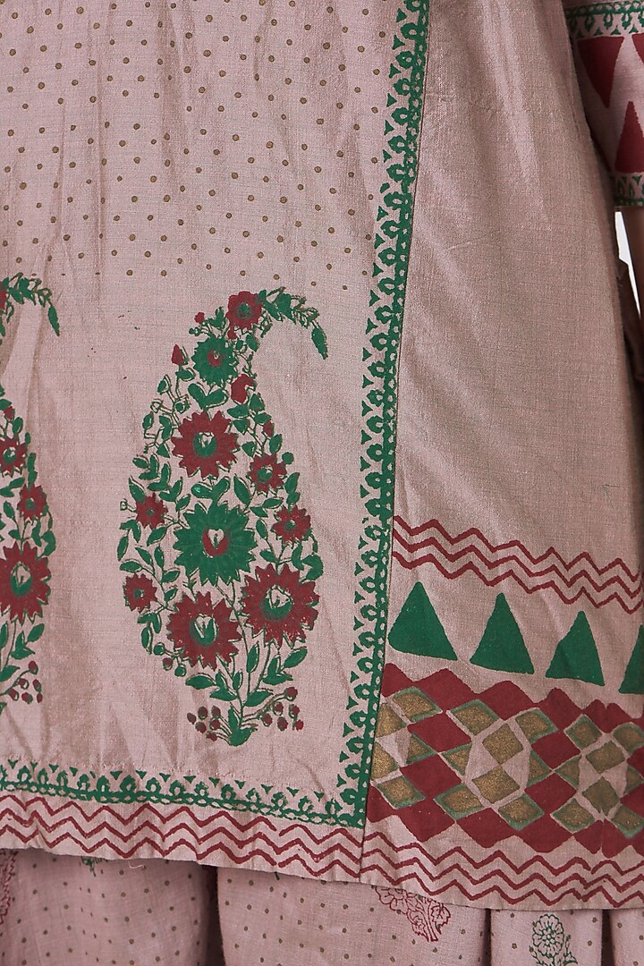 Blush Pink Chanderi Gharara Set by ABHI SINGH MADE IN INDIA at Pernia's Pop Up Shop