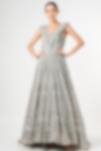 Grey Embroidered Gown by KIASA By Ronak & Shruti