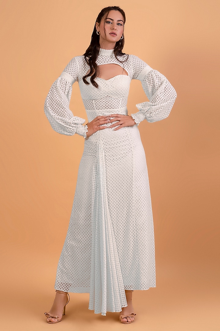 Beige Lace Dress by World of Asra at Pernia's Pop Up Shop