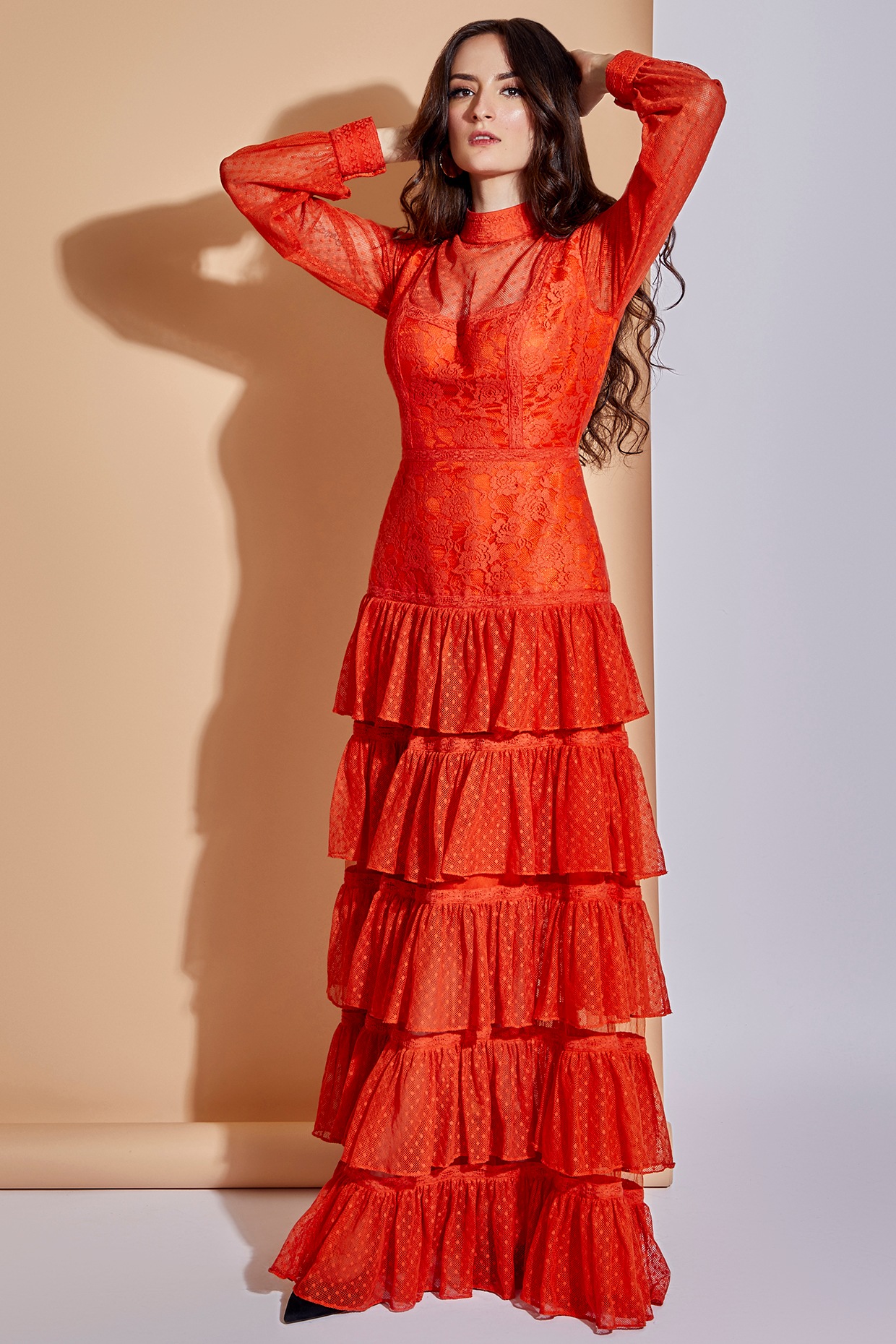 layered maxi dress