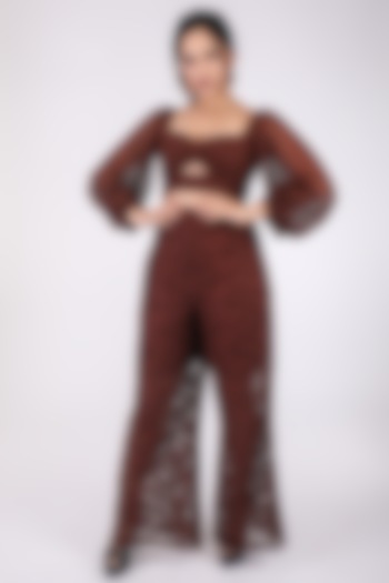 Brown Lace Top by World of Asra at Pernia's Pop Up Shop