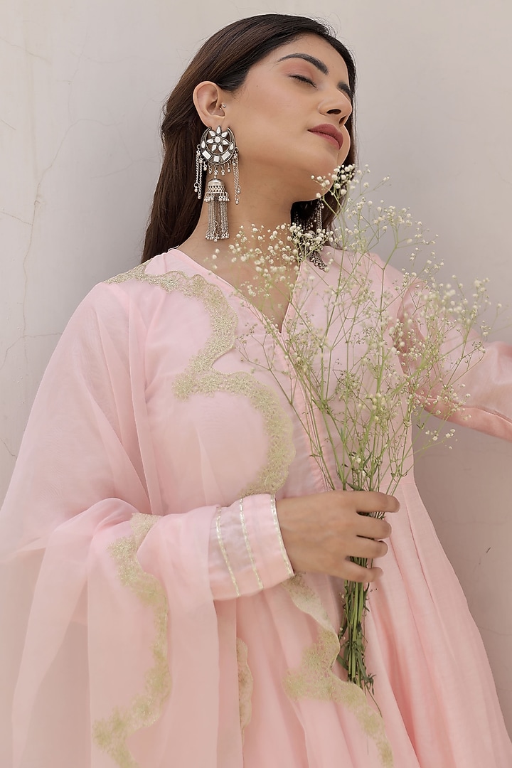 Muslin Anarkali Set