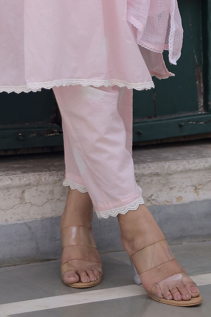 Pink Cotton Tie-Dyed Kurta Set by ASRUMO at Pernia's Pop Up Shop