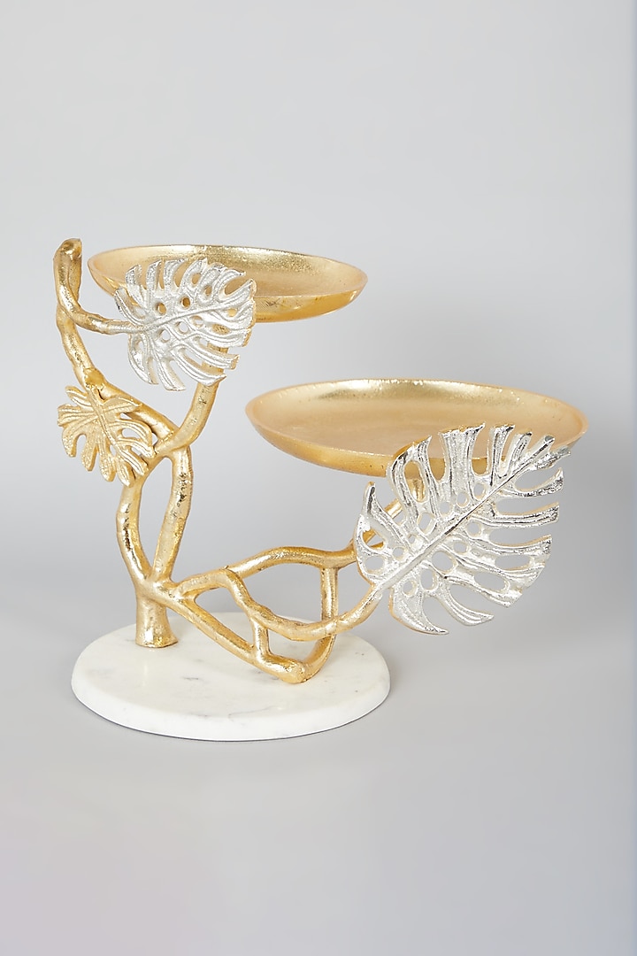 Gold Dual Cake Stand by Assemblage