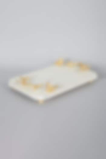 White Marble Tray by Assemblage