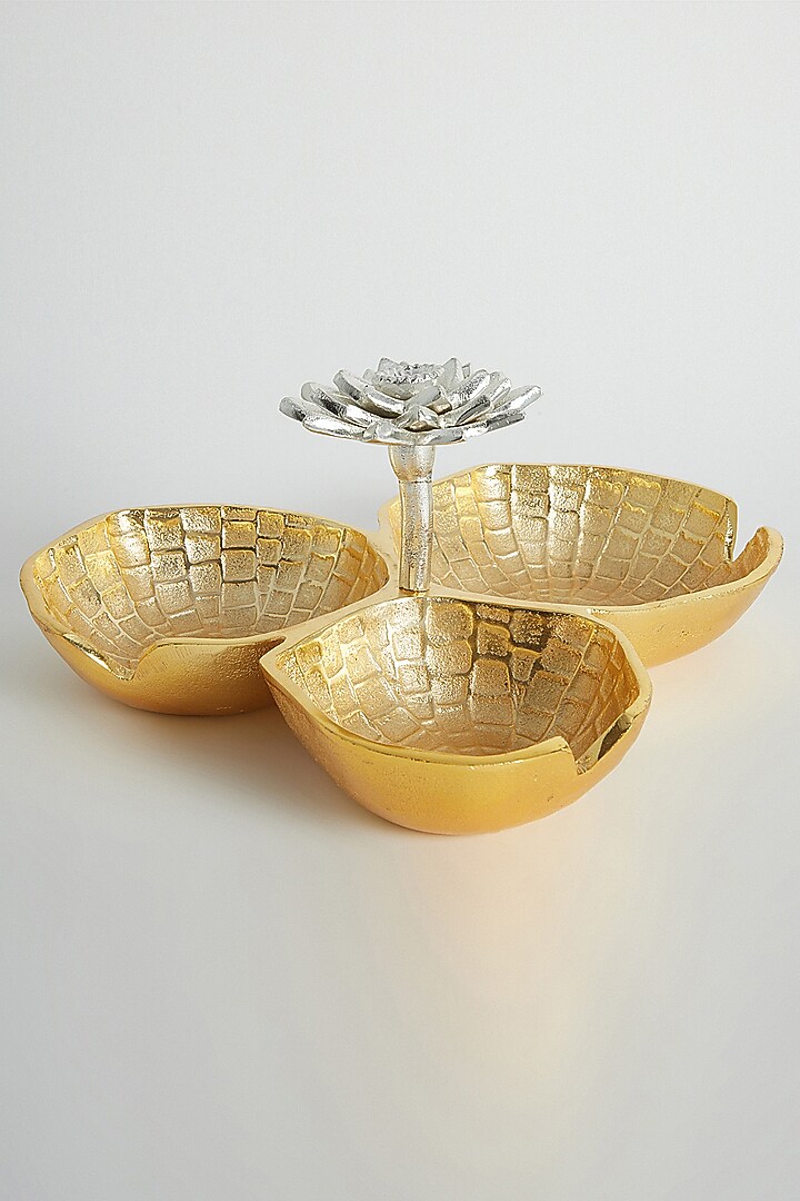 Gold Blooming Lotus Bowl Server by Assemblage at Pernia's Pop Up Shop