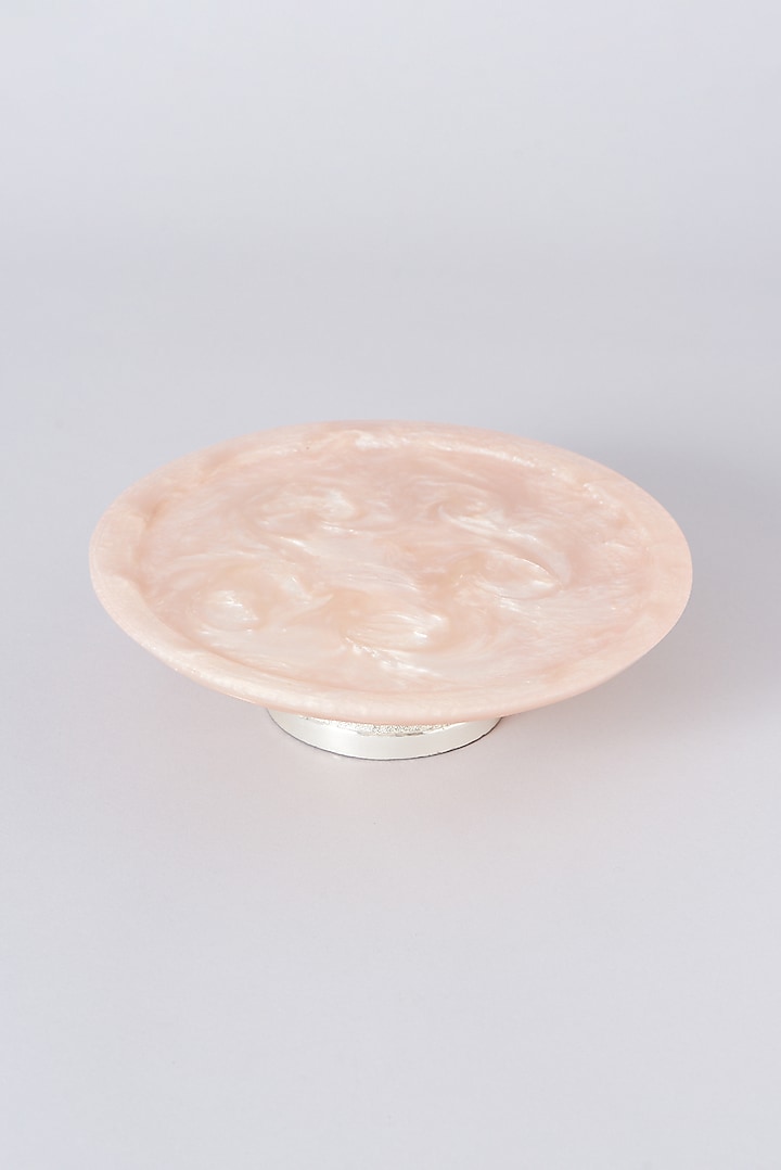 Peach Marble Cake Stand by Assemblage