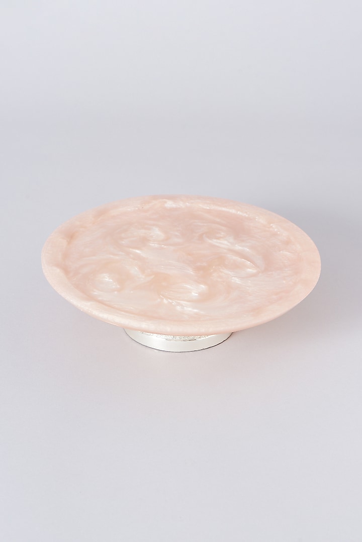 Peach Marble Cake Stand by Assemblage at Pernia's Pop Up Shop