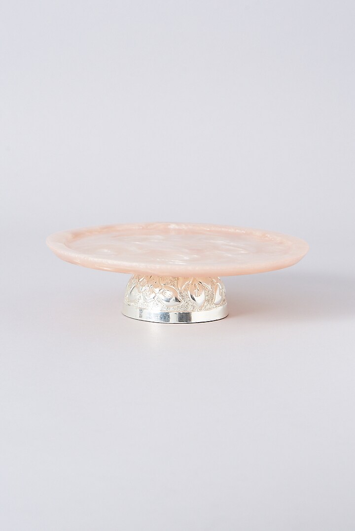 Peach Marble Cake Stand by Assemblage at Pernia's Pop Up Shop