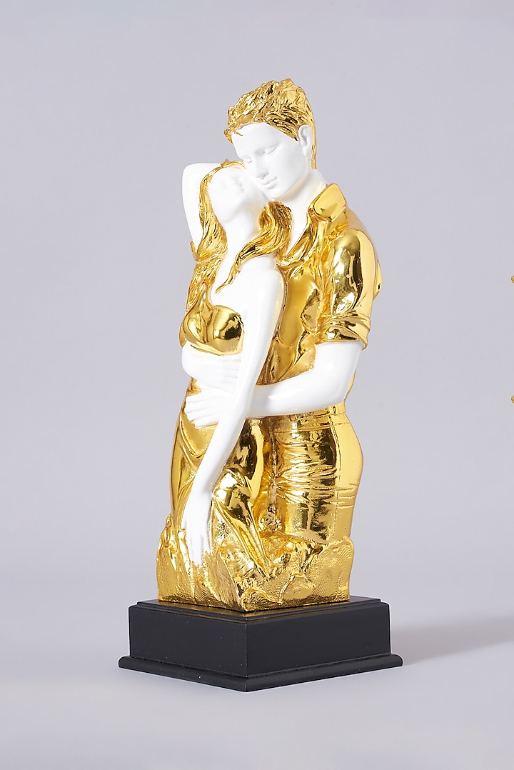 Gold Electroplated Valentine Couple Showpiece by Assemblage