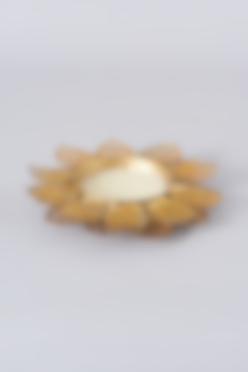 Gold Iron & Wax Decorative Diya by Assemblage at Pernia's Pop Up Shop