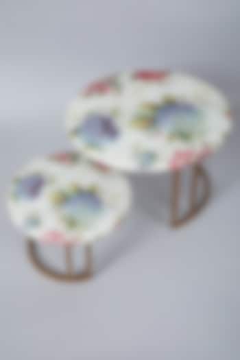 White Marble Cake Stand (Set of 2) by Assemblage