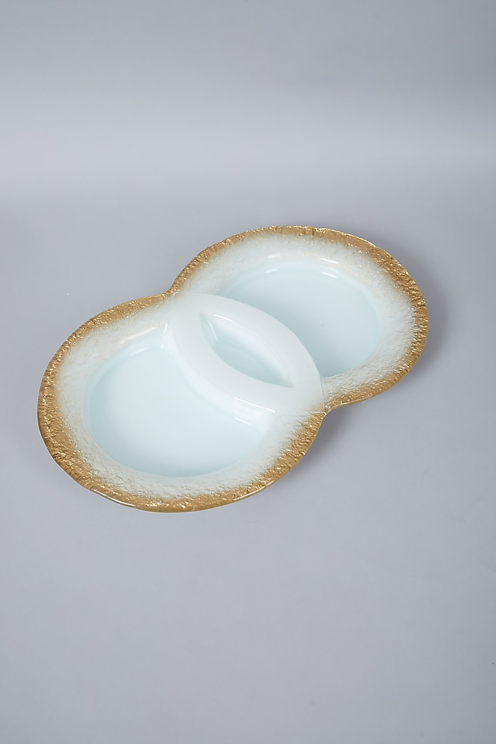 Gold & Ivory Dual Dip Platter by Assemblage at Pernia's Pop Up Shop