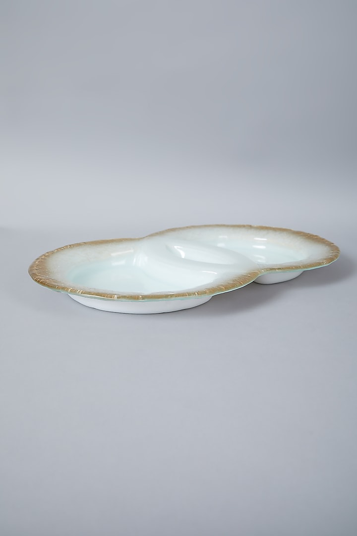 Gold & Ivory Dual Dip Platter by Assemblage at Pernia's Pop Up Shop