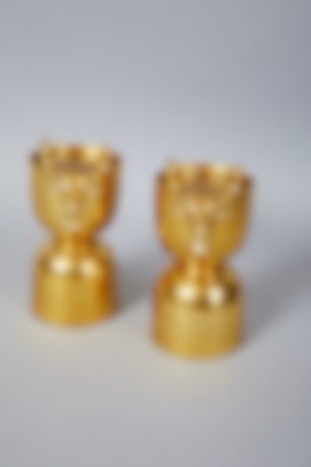 Gold Plated Reindeer Candle Stand by Assemblage at Pernia's Pop Up Shop