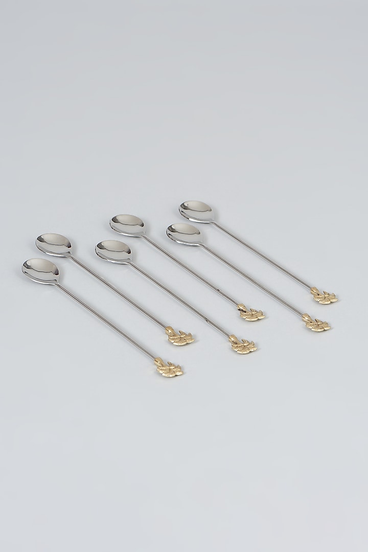 Palm leaf Cocktail Stirrer Spoons (Set of 6) by Assemblage