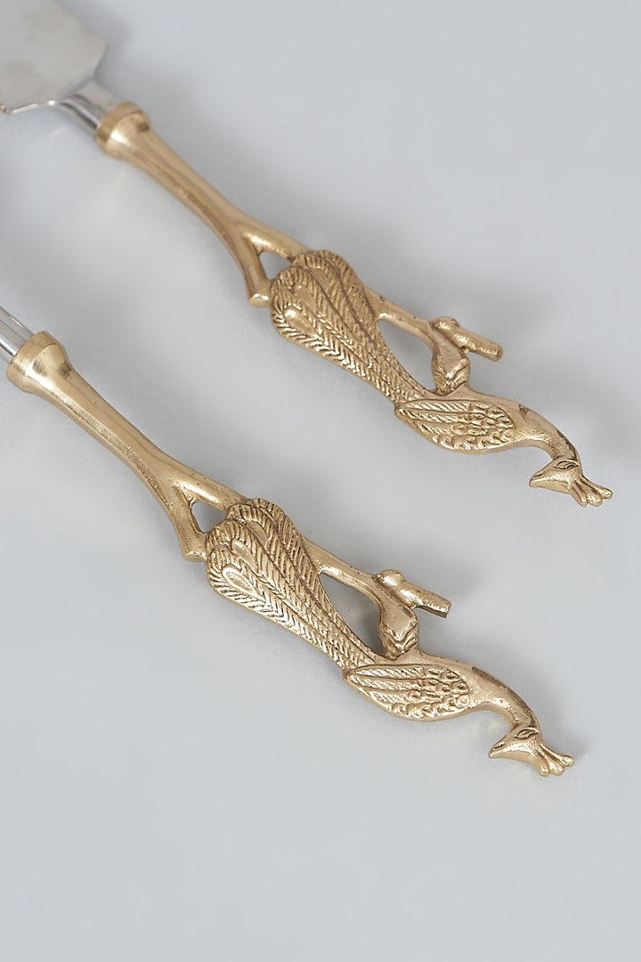 Peacock Cake Knife (Set of 2) by Assemblage at Pernia's Pop Up Shop