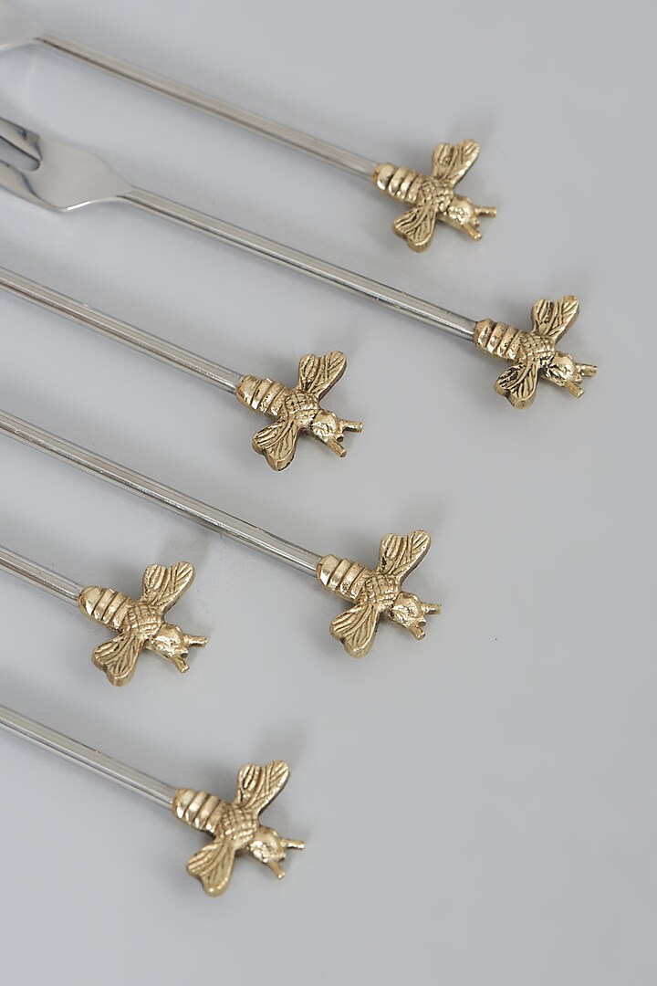 Buzzy Bee Fruit Forks (Set of 6) by Assemblage at Pernia's Pop Up Shop