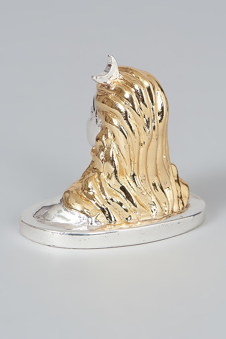 Silver & Gold Adiyogi Shiva Figurine by Assemblage at Pernia's Pop Up Shop
