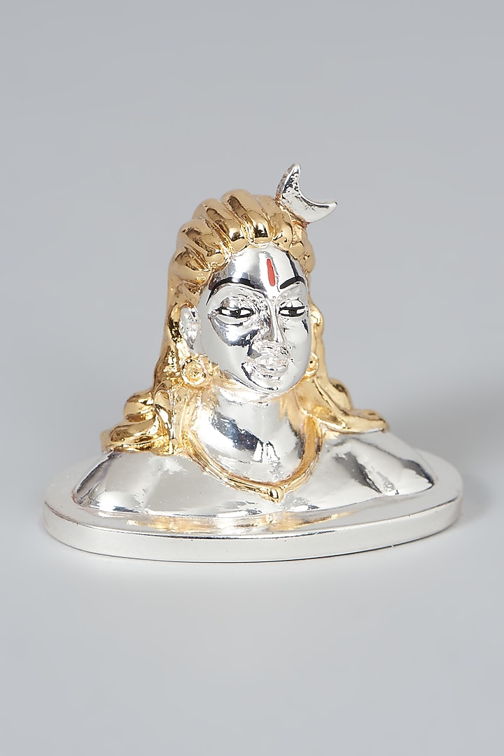 Silver & Gold Adiyogi Shiva Figurine by Assemblage at Pernia's Pop Up Shop