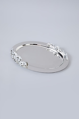 Silver Resin & Steel Platter by Assemblage