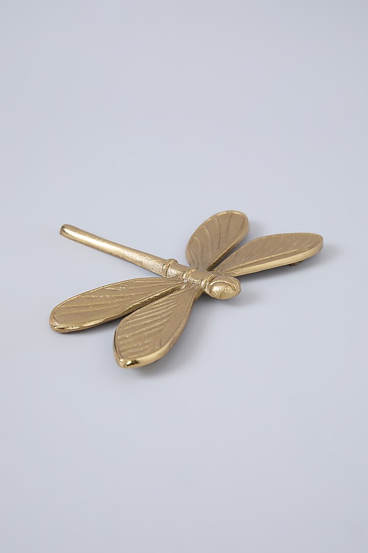Gold Aluminium Dragonfly (Set Of 2) by Assemblage at Pernia's Pop Up Shop