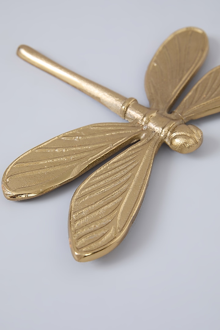 Gold Aluminium Dragonfly (Set Of 2) by Assemblage at Pernia's Pop Up Shop