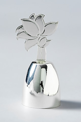 Silver Plated Brass Lotus Bell by Assemblage
