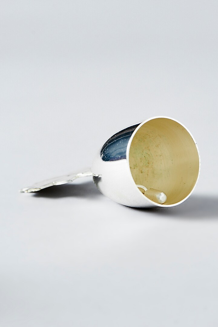 Silver Plated Brass Lotus Bell by Assemblage at Pernia's Pop Up Shop